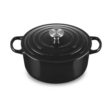 Le Creuset Signature Gusseisen runder Bräter - Schwarz, 5,3 l - Le Creuset
