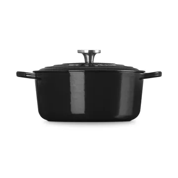 Le Creuset Signature Gusseisen runder Bräter - Schwarz, 5,3 l - Le Creuset