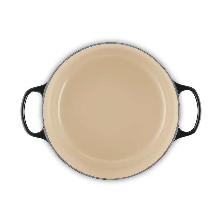 Le Creuset Signature Gusseisen runder Bräter, Schwarz, 6,7 l Le Creuset
