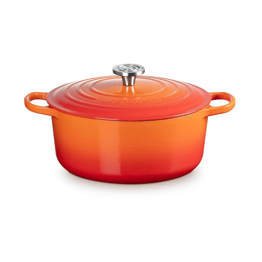 Le Creuset Signature Gusseisen runder Bräter, Vulkanisch, 6,7 l Le Creuset