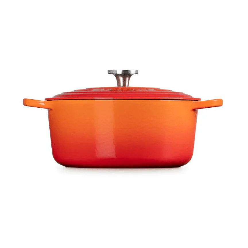 Le Creuset Signature Gusseisen runder Bräter, Vulkanisch, 6,7 l Le Creuset
