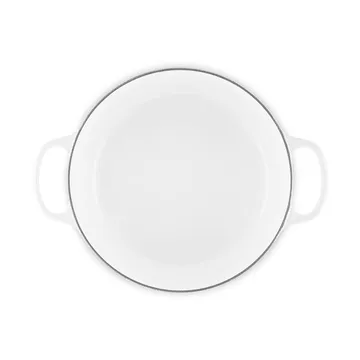 Le Creuset Signature Gusseisen runder Bräter - Weiß, 6,7 l - Le Creuset