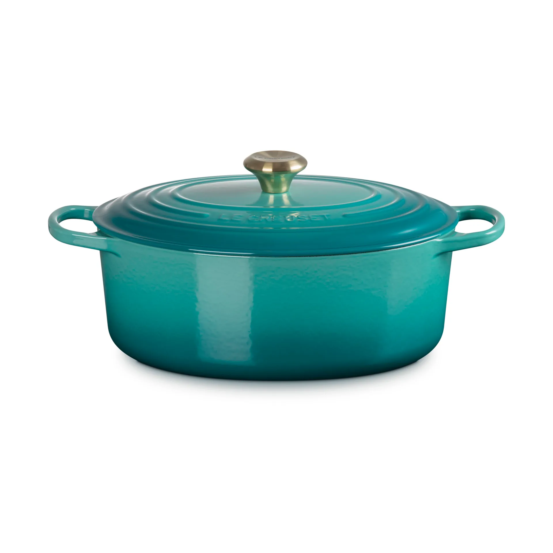Le Creuset Signature ovaler Topf 6,3 l, Bleu Riviera Le Creuset