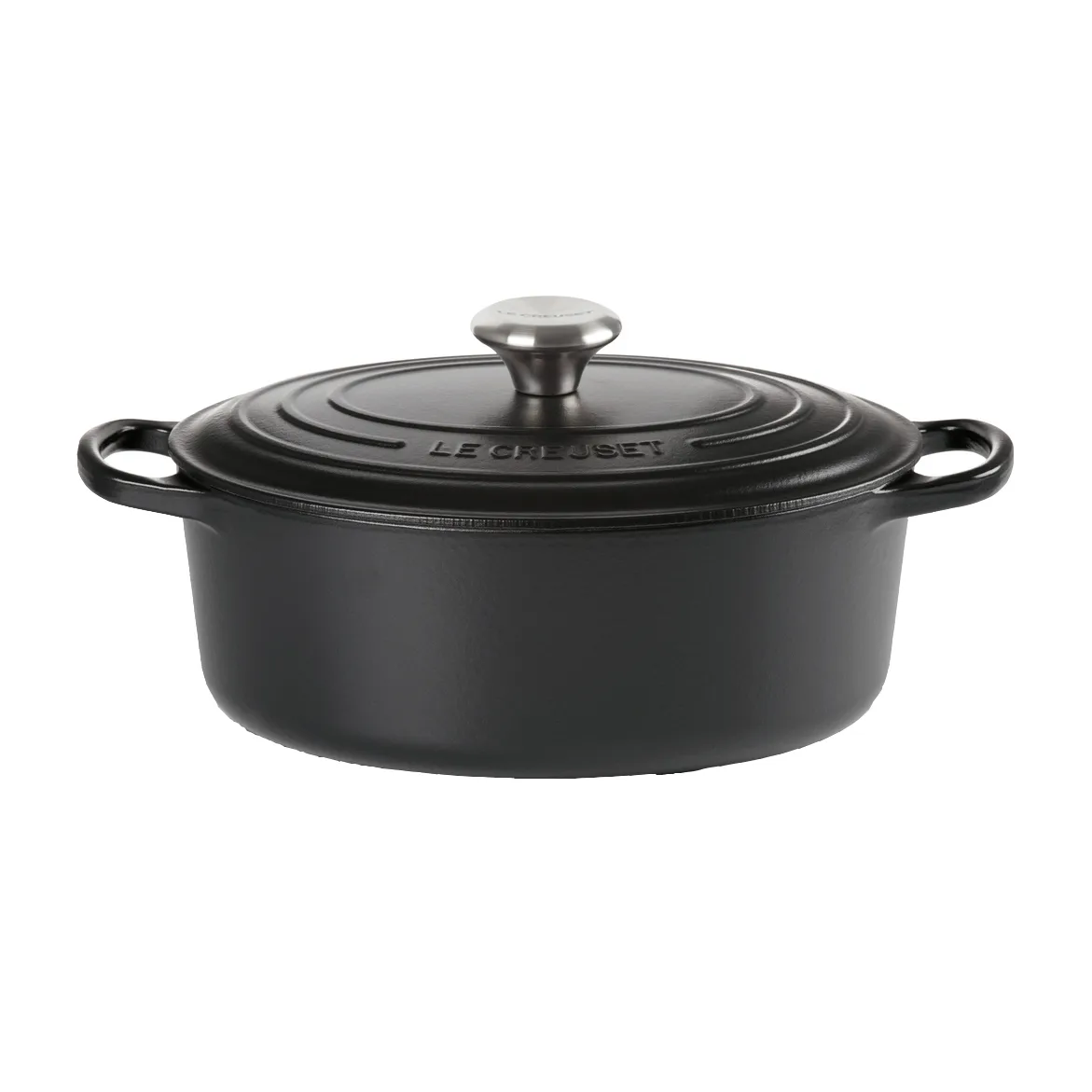 Le Creuset Signature ovaler Topf 6,3 l, Matte black Le Creuset