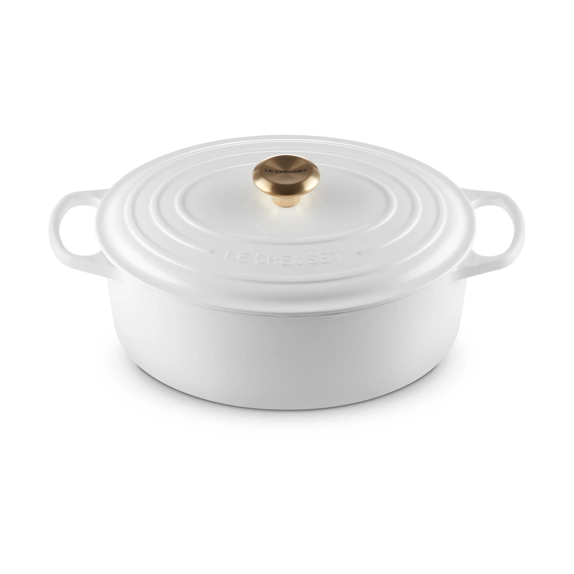 Le Creuset Signature ovaler Topf 6,3 l, Weiß Le Creuset