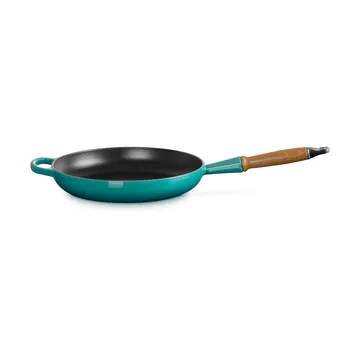 Le Creuset Signature Pfanne Holzgriff 28cm - Bleu Riviera - Le Creuset