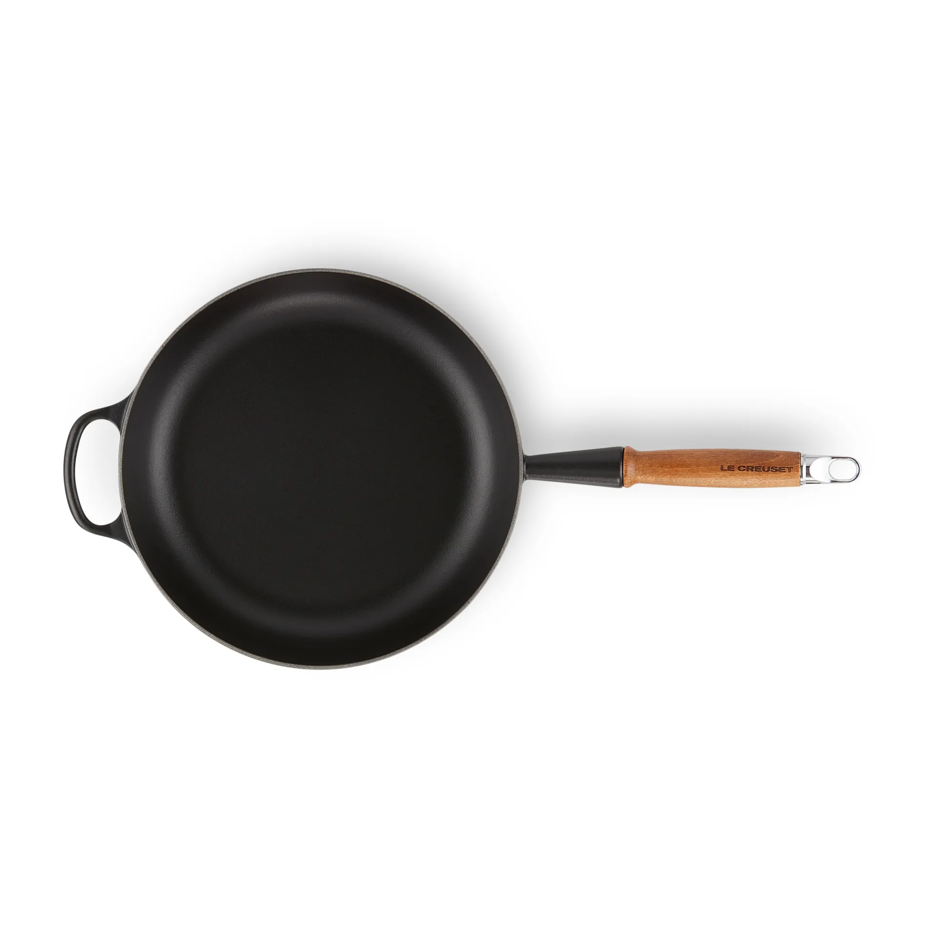 Le Creuset Signature Sauteuse Holzgriff 28cm, Matte Black Le Creuset