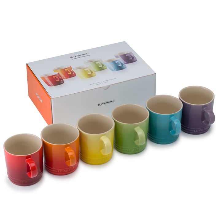 Le Creuset Tassen Geschenkset 35cl 6er Pack, Rainbow Le Creuset