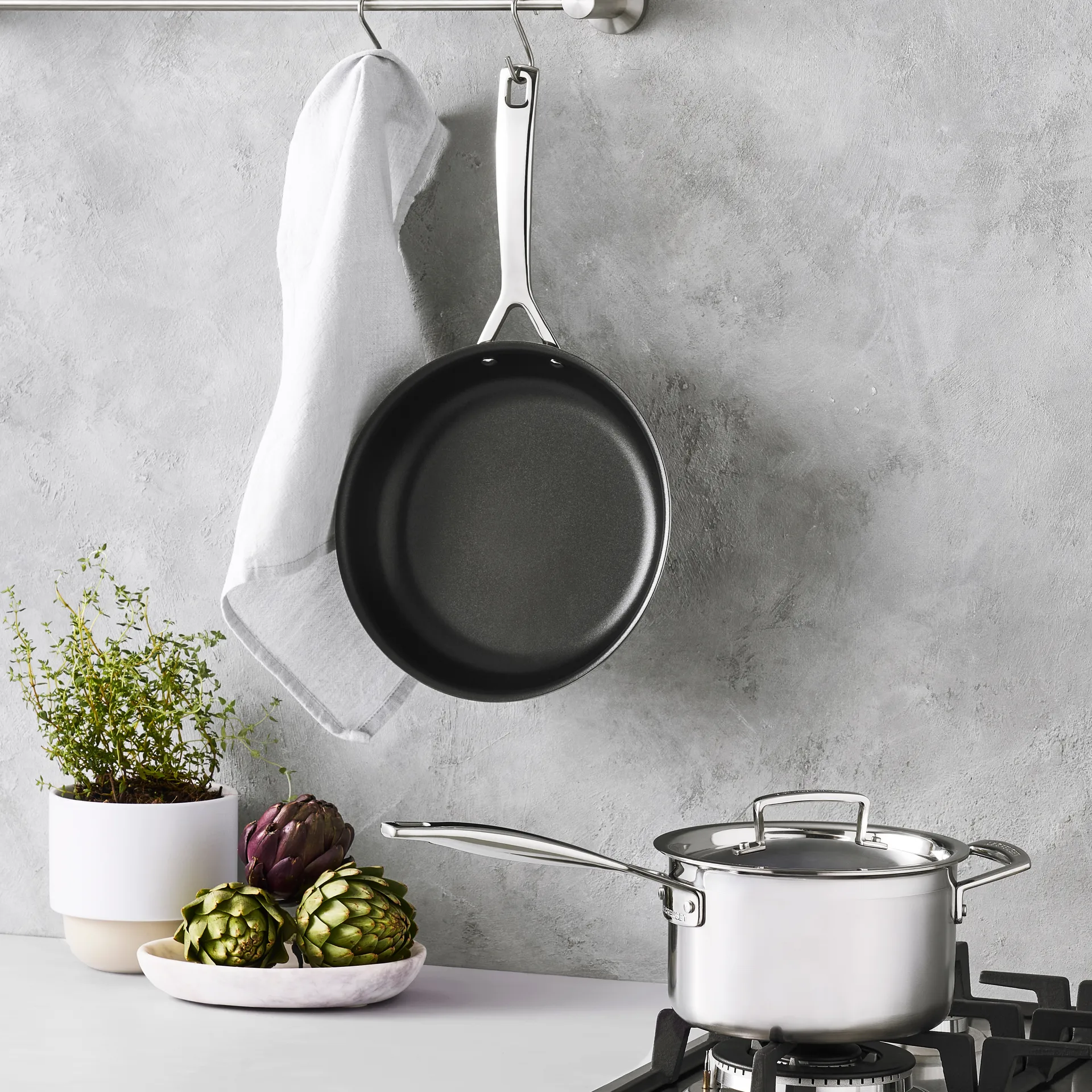 Le Creuset Topf- und Pfannenset, Edelstahl, 2-teilig Le Creuset