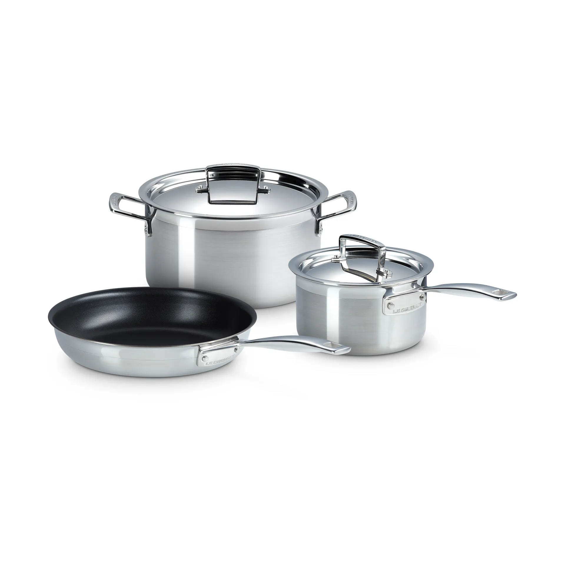 Le Creuset Topf- und Pfannenset, Edelstahl, 3-teilig Le Creuset