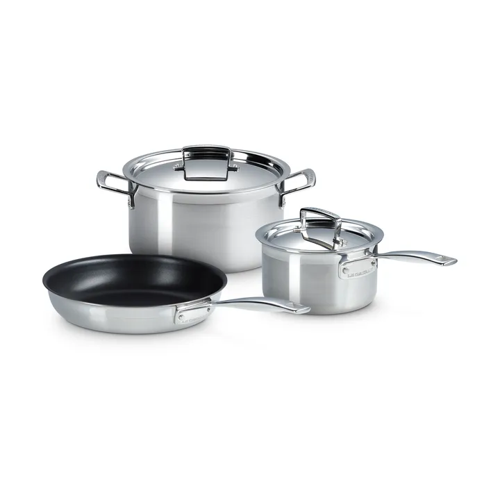 Le Creuset Topf- und Pfannenset - Edelstahl, 3-teilig - Le Creuset