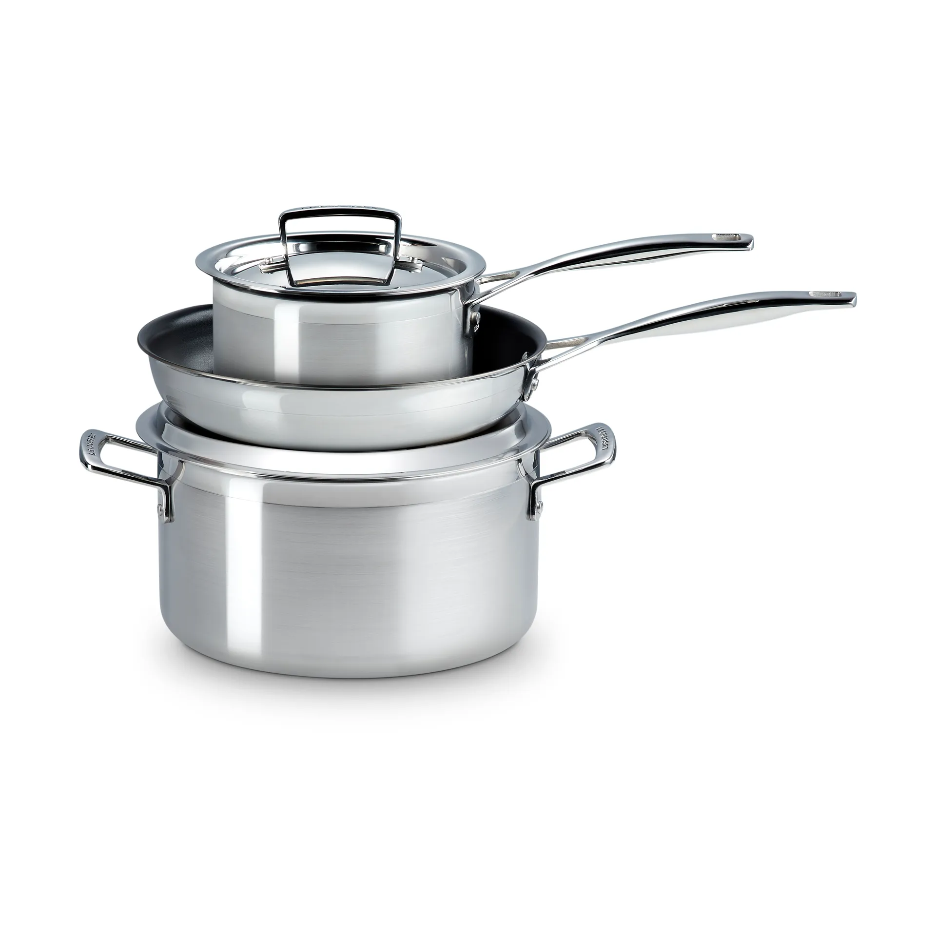 Le Creuset Topf- und Pfannenset, Edelstahl, 3-teilig Le Creuset