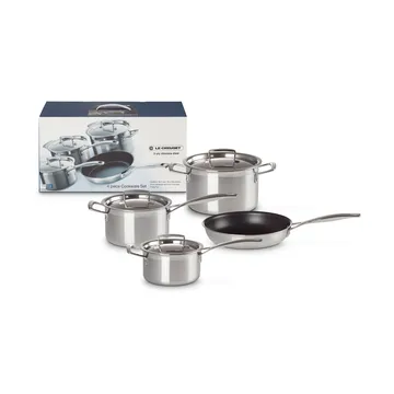 Le Creuset Topf- und Pfannenset - Edelstahl, 4-teilig - Le Creuset