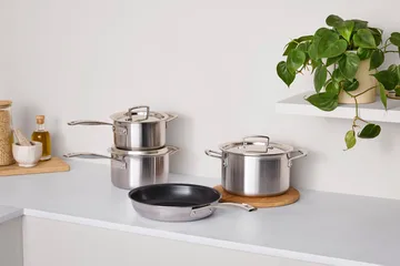 Le Creuset Topf- und Pfannenset - Edelstahl, 4-teilig - Le Creuset