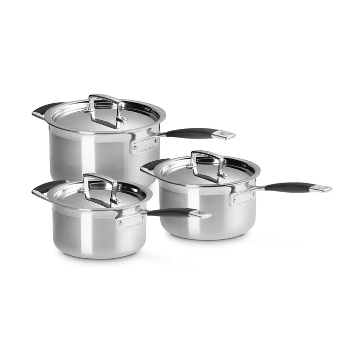 Le Creuset Topfset - Edelstahl, 3-teilig - Le Creuset