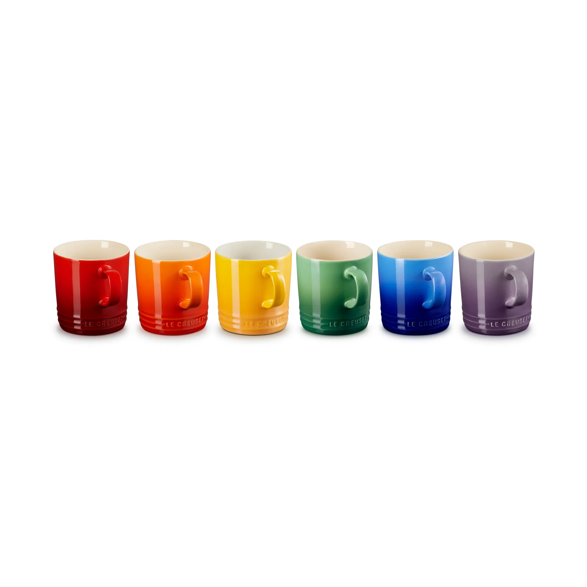 Signature Steingut Becher 6-teilig, Rainbow Le Creuset