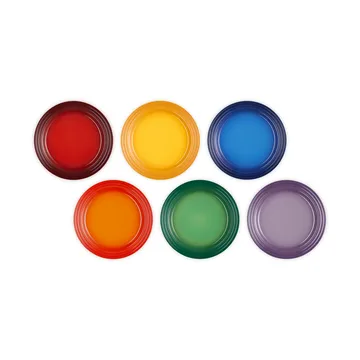 Signature Steingut Frühstücksteller 6-teilig - Rainbow - Le Creuset