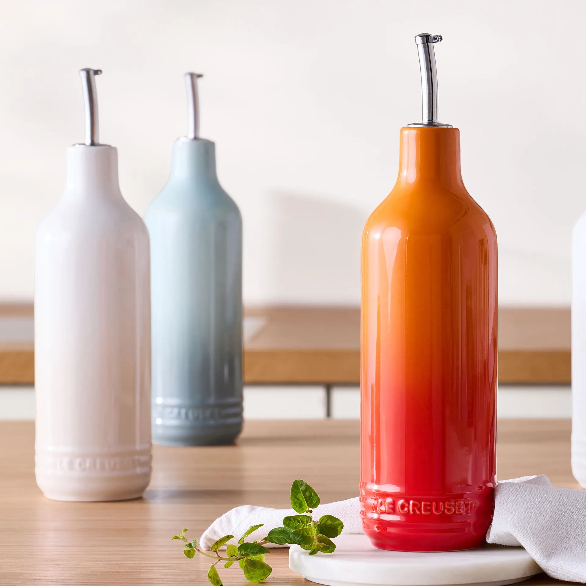 Signature Steingut Ölflasche 0,6 L, Meringue Le Creuset