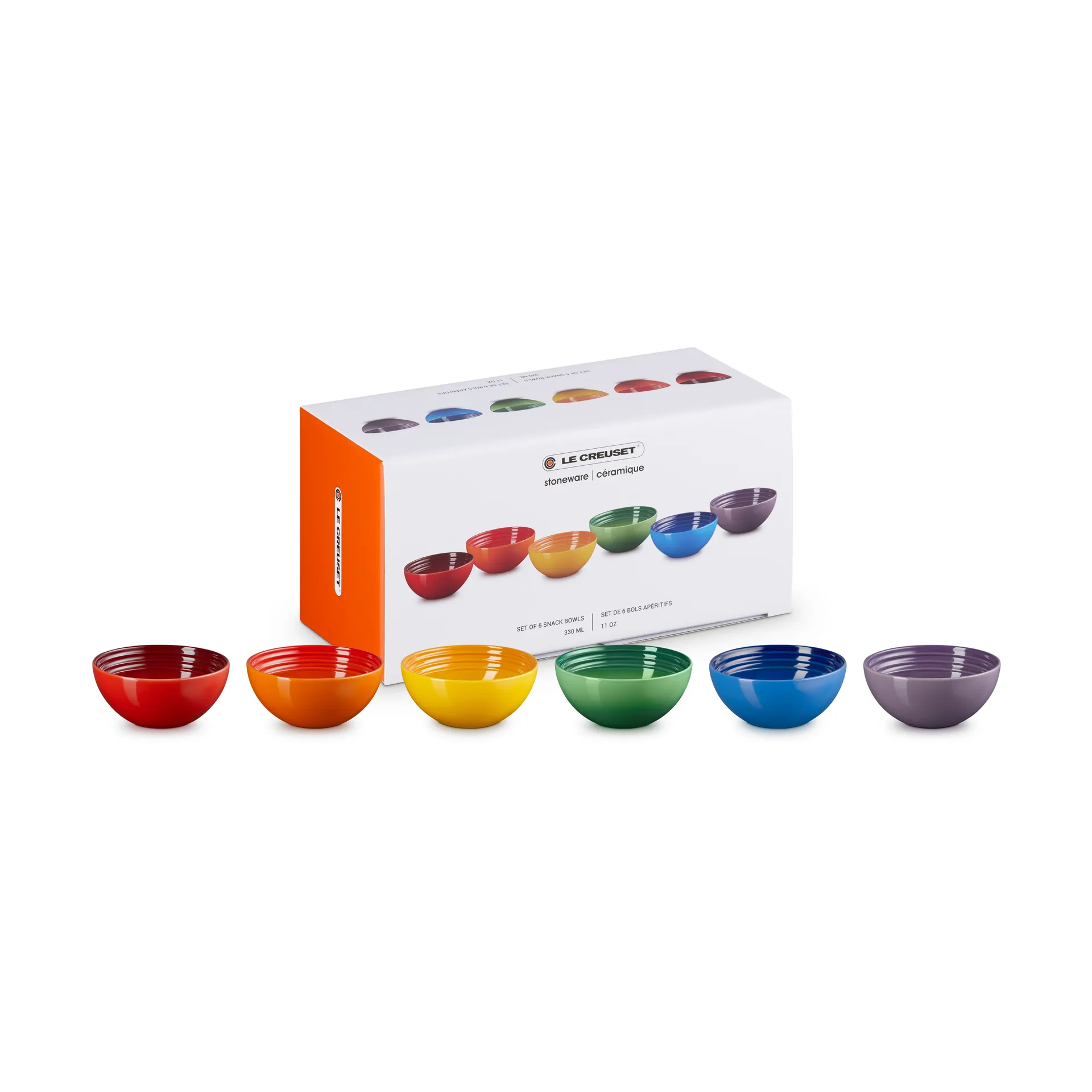 Signature Steingut Snackschale 6-teilig, Rainbow Le Creuset