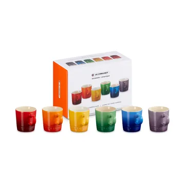 Signature Steinzeug Espressotasse 6-teilig - Rainbow - Le Creuset
