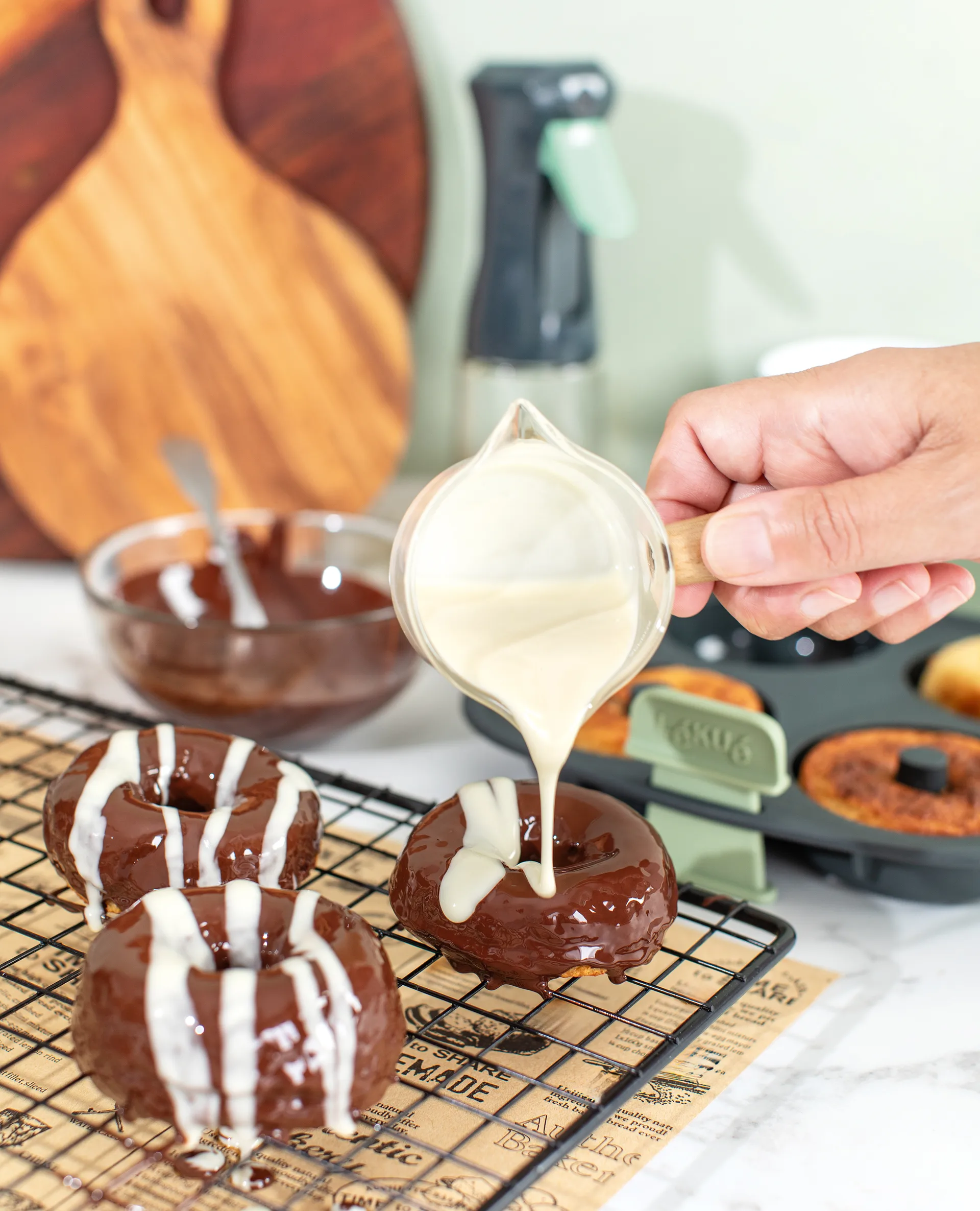 Lékué Air Rryer Donut Form 4-teilig, Grey Lékué