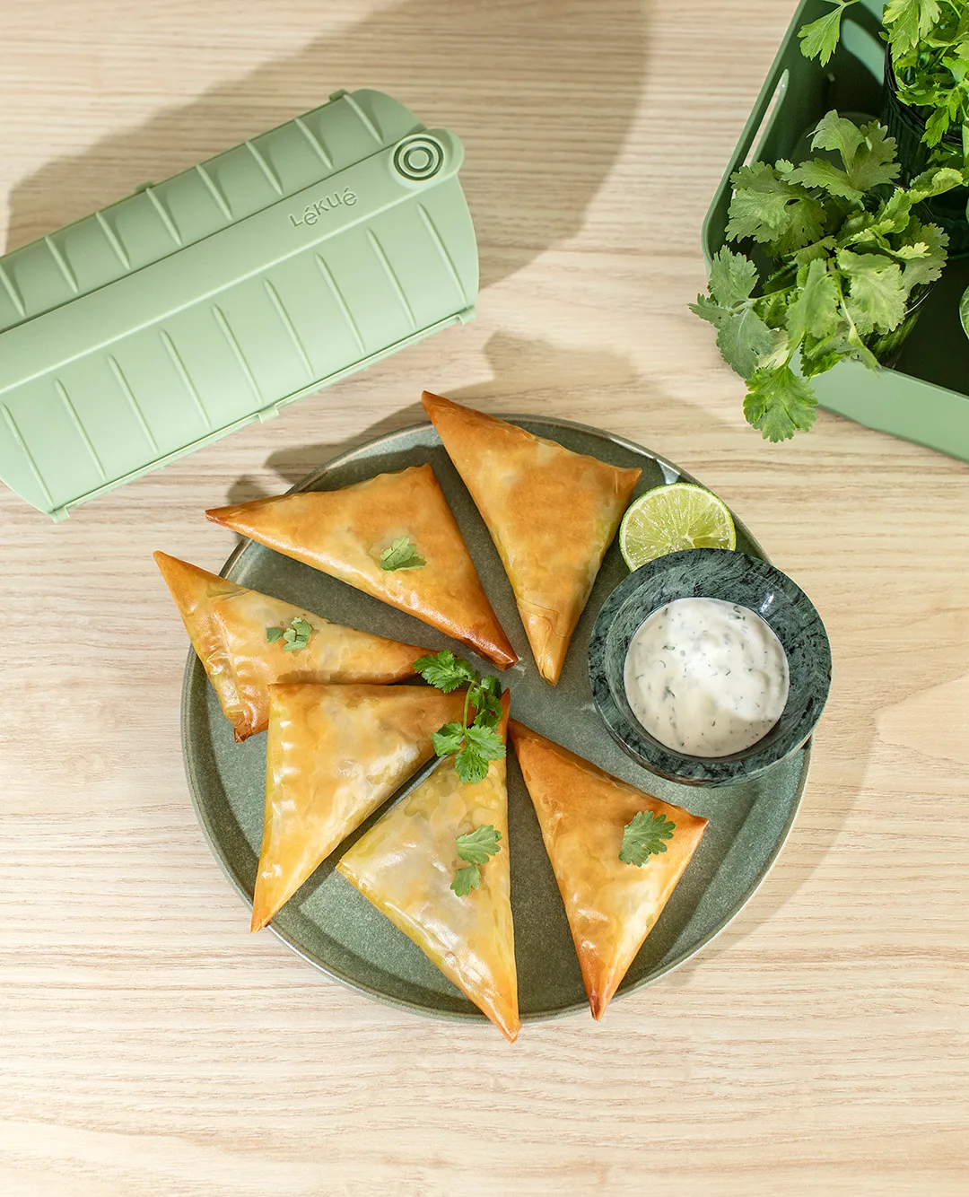 Lékué Dampfgarer, Grün, 2-teilig Lékué