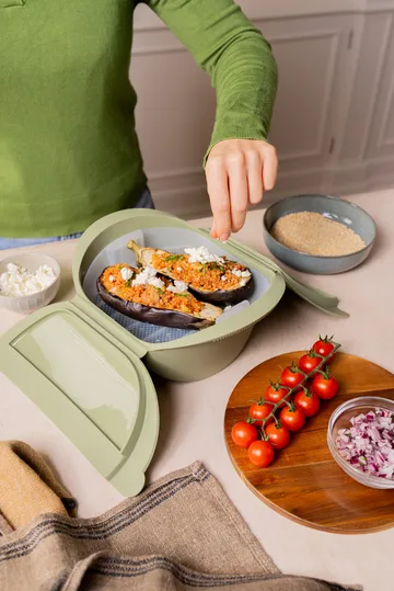 Lékué Dampfgarer - Grün, groß, 4-teilig - Lékué