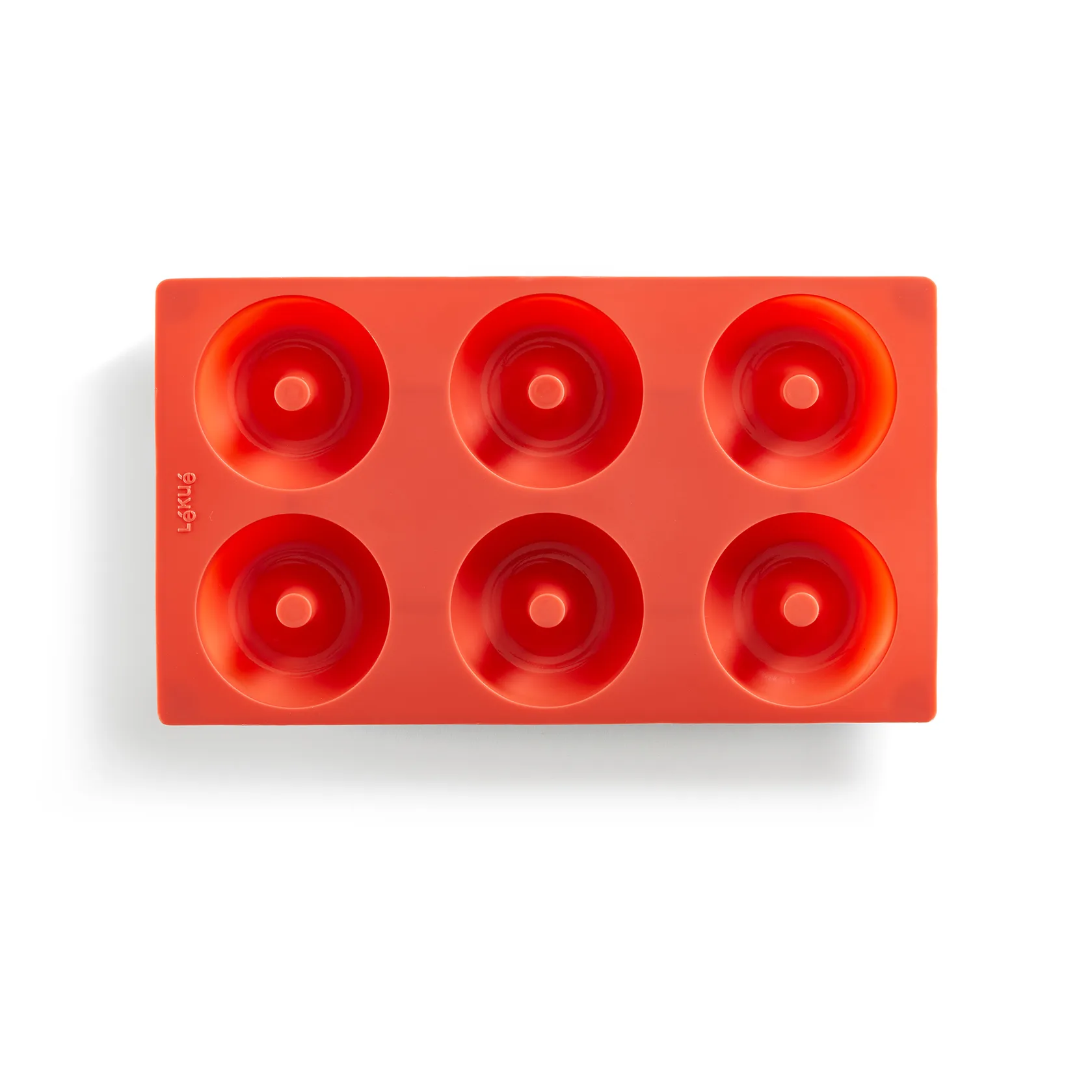 Lékué Donutform Silikon 6 Stk., Rot Lékué