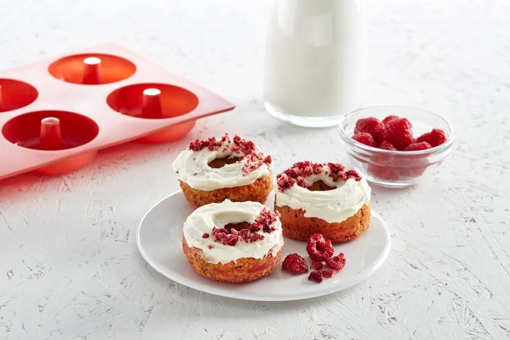 Lékué Donutform Silikon 6 Stk., Rot Lékué