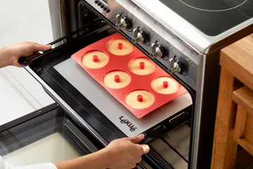 Lékué Donutform Silikon 6 Stk. - Rot - Lékué