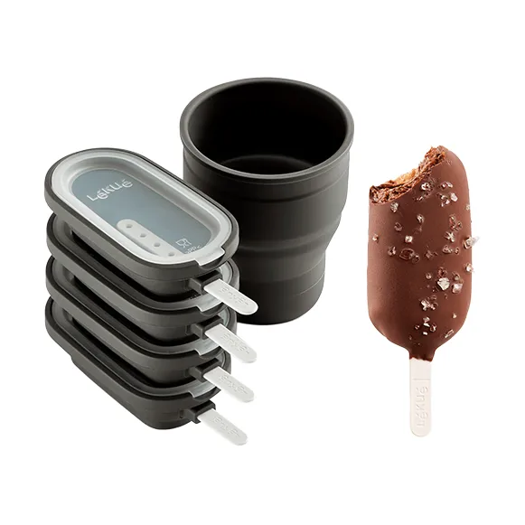 Lékué klassische Eisformen 4er-Packung, Braun Lékué