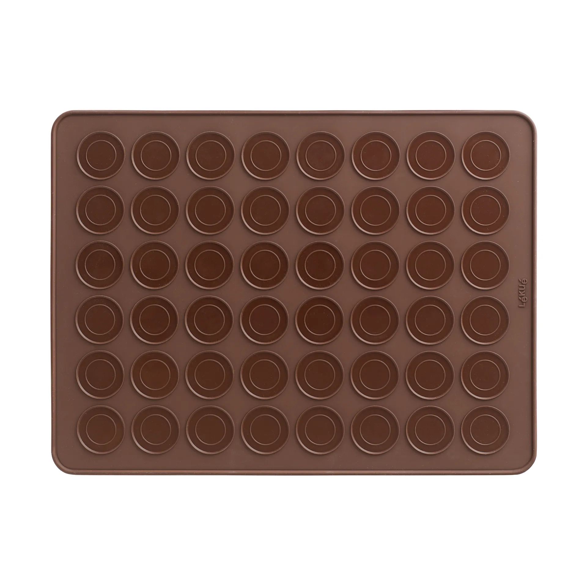 Lékué macarons Backmatte Silikon 40 cm, Braun Lékué