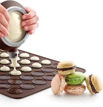 Lékué macarons Backmatte Silikon 40 cm - Braun - Lékué