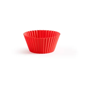 Lékué Muffinförmchen Silikon 6er-Pack - Rot - Lékué