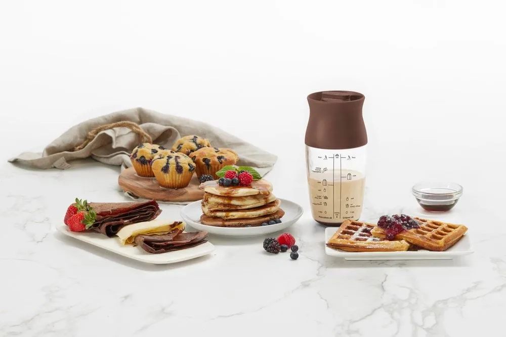 Lékué Pfannkuchenmischer Shaker, Braun Lékué