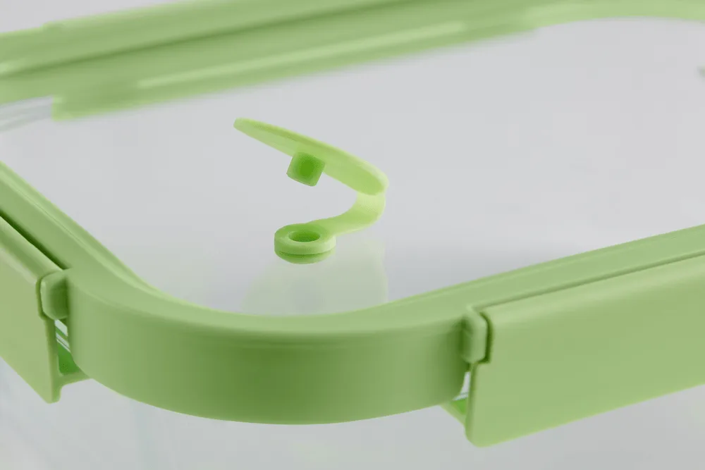 Lékué quadratische Glas-Essensbox 0,52 L, Grün Lékué