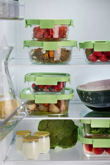 Lékué rechteckige Glas-Lunchbox 1,52 L - Grün - Lékué