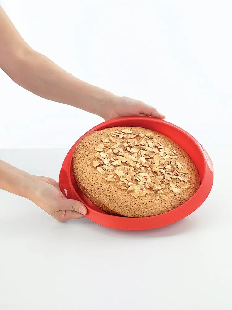 Lékué runde Kuchenform 26 cm, Rot Lékué