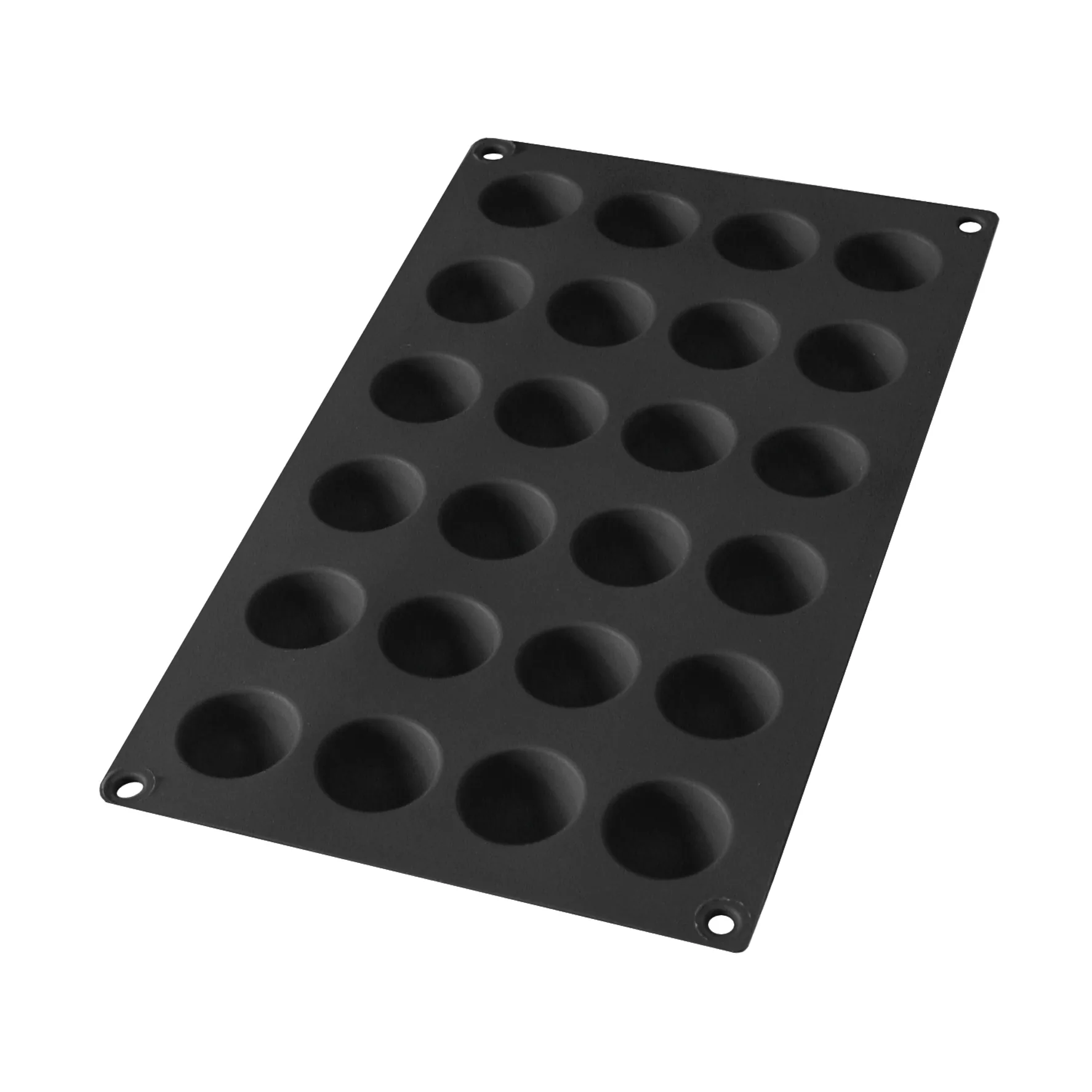 Lékué Silikonform Halbkugel 24 Stk., Schwarz Lékué