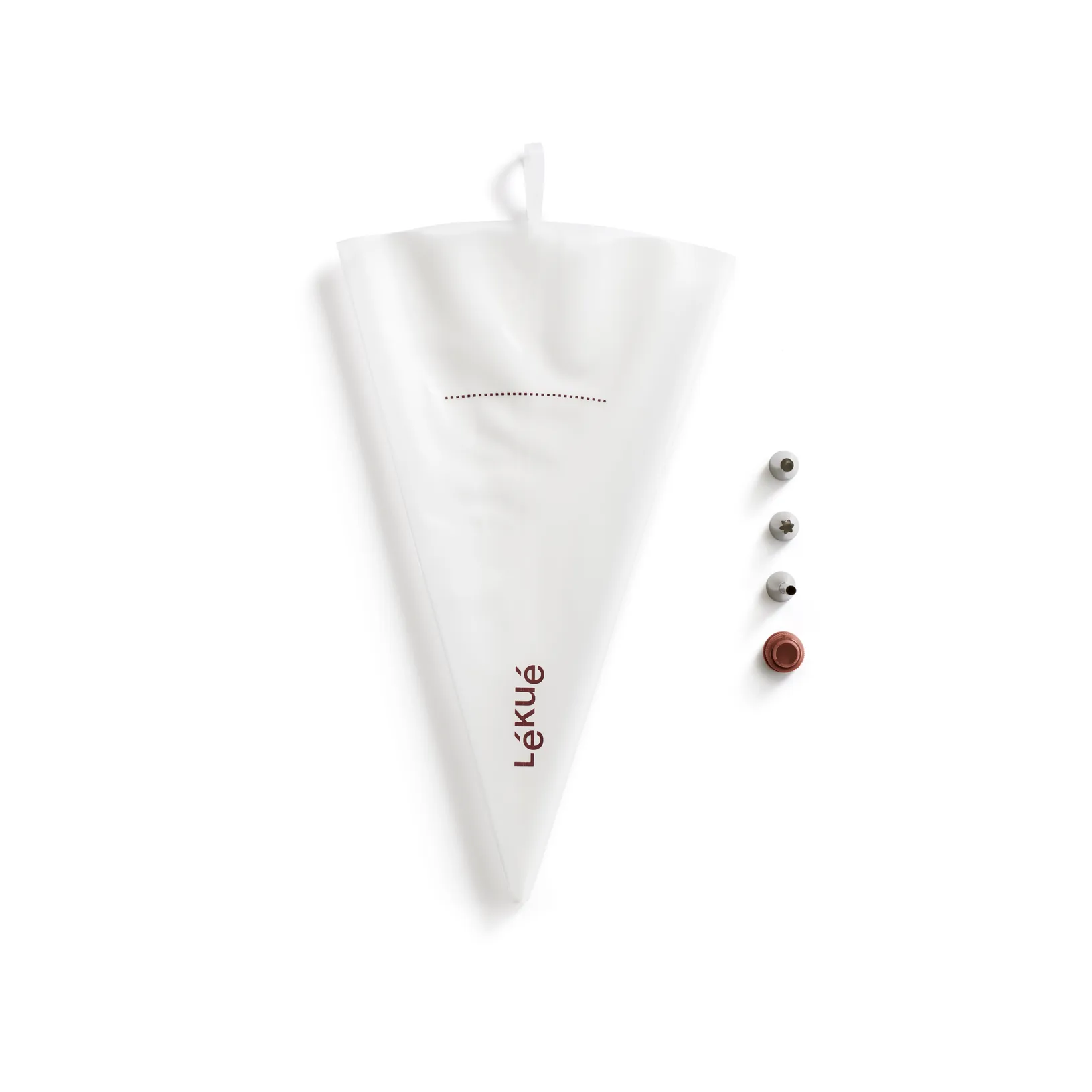 Lékué wiederverwendbarer Spritzbeutel 3 Tüllen, Transparent Lékué