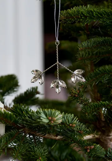 Ada Ornament Dekorationsanhänger - Silberfarben, 5x4x10 cm - Lene Bjerre