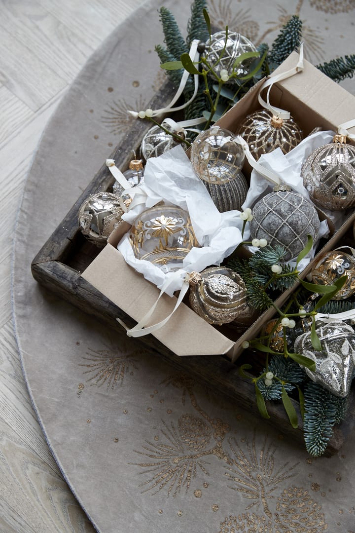 Cadelia Weihnachtskugel Eisblume Ø6cm, Klar-silber Lene Bjerre