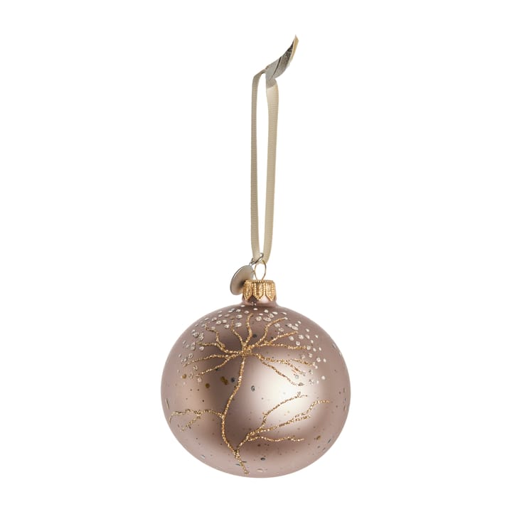 Cadelia Weihnachtskugel Holz Ø8cm, Powder-light gold Lene Bjerre