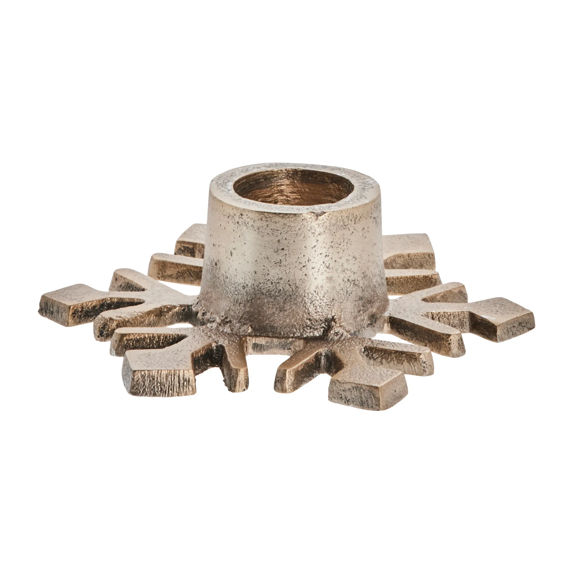 Caville Kerzenhalter Schneeflocke 9,5cm, Light gold Lene Bjerre