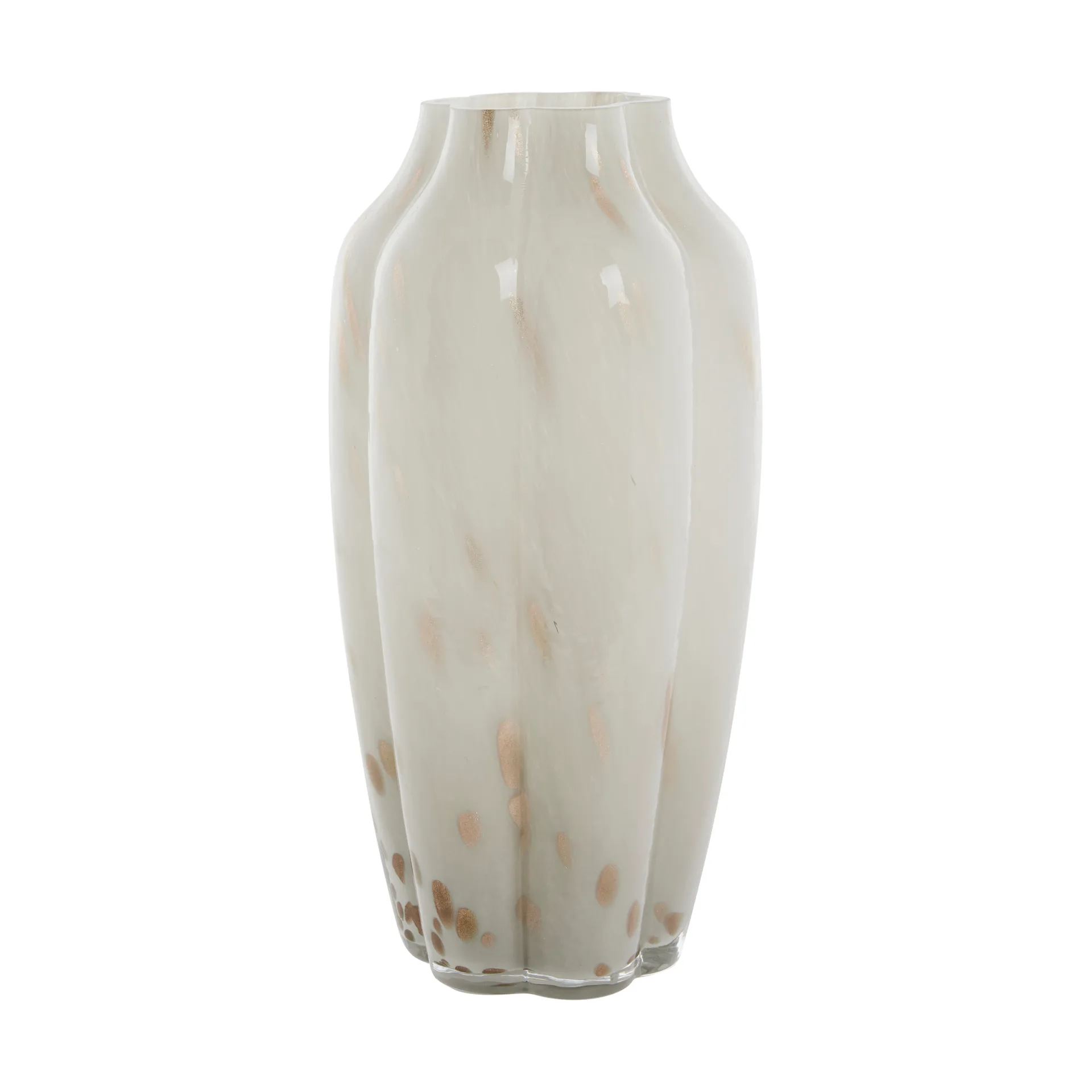 Mara Vase 15x15 cm, Off White-Light gold Lene Bjerre