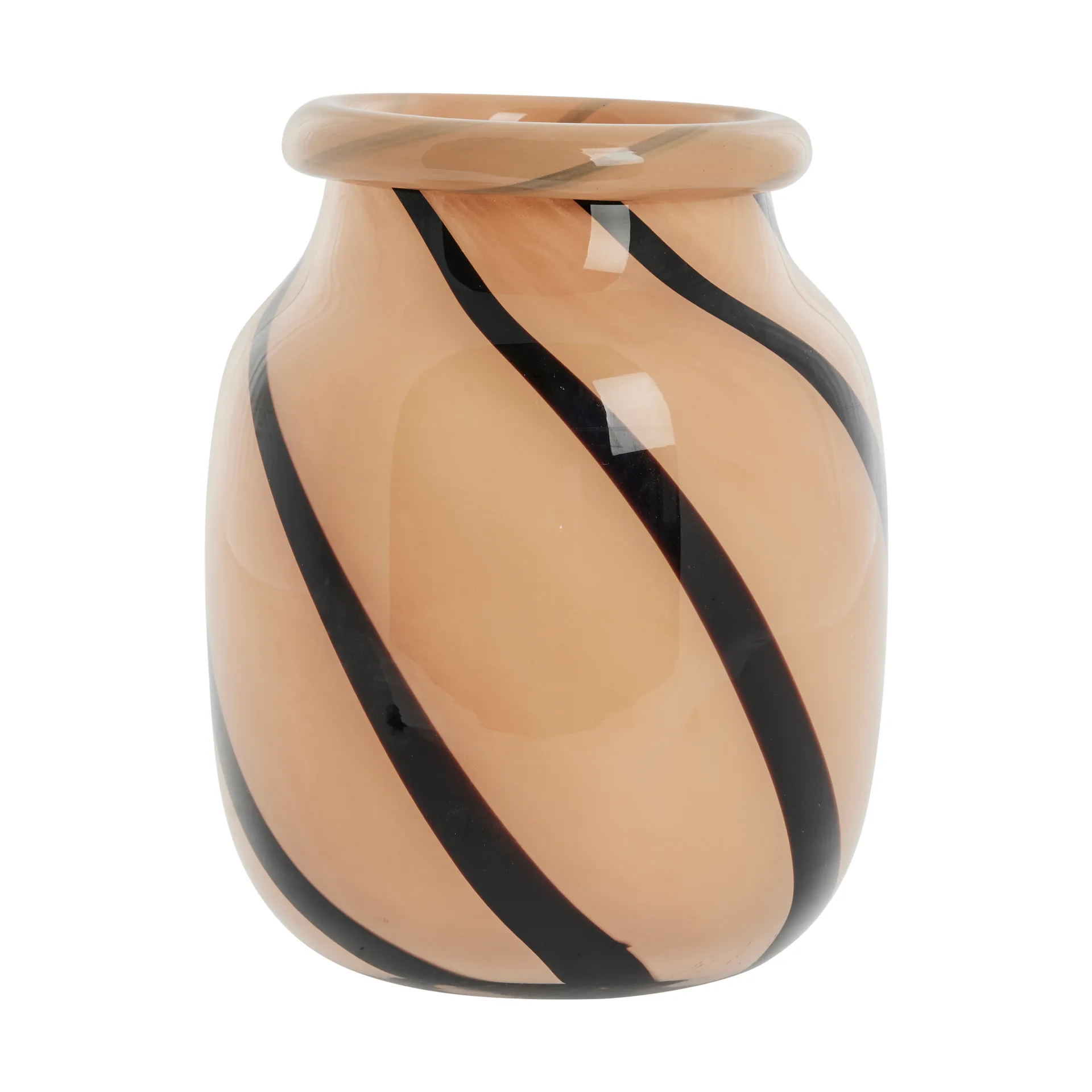 Marena Vase Ø16 cm, Orange-black Lene Bjerre