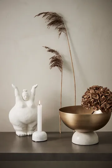 Marmilla Kerzenhalter Ø7,5cm - White marble - Lene Bjerre