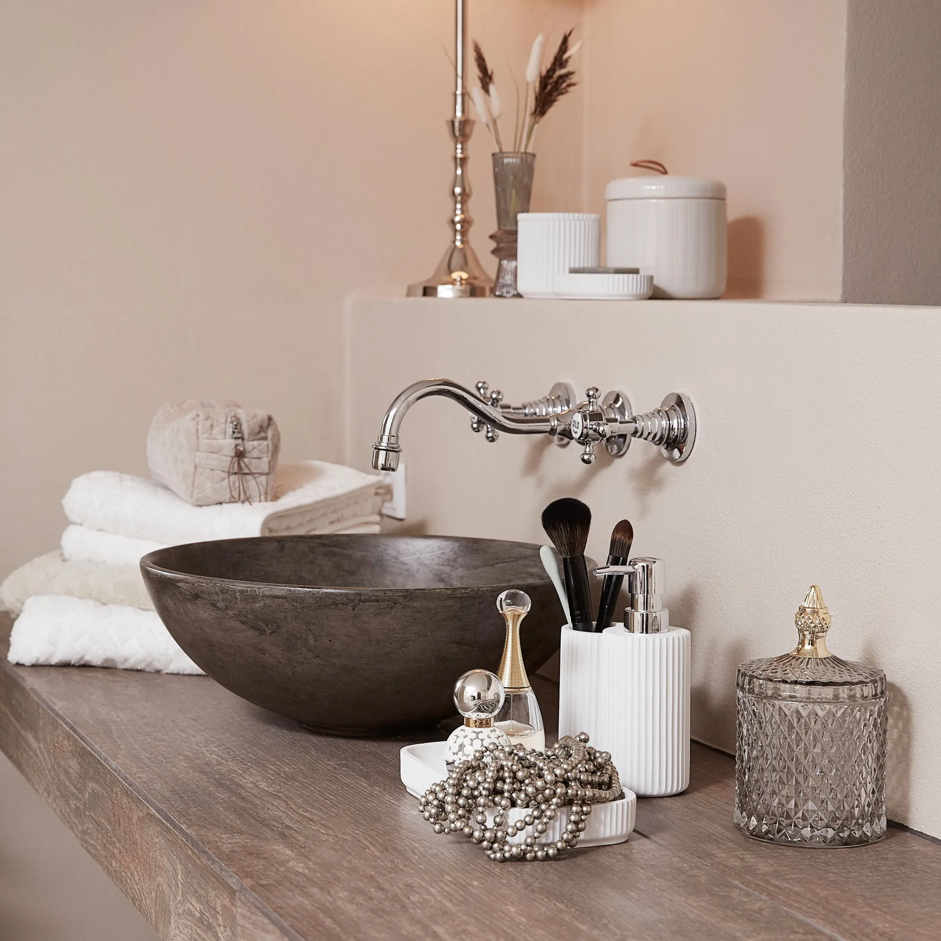 Miya Verwahrungsdose mit Deckel Ø10,5cm, Hellgrau Lene Bjerre