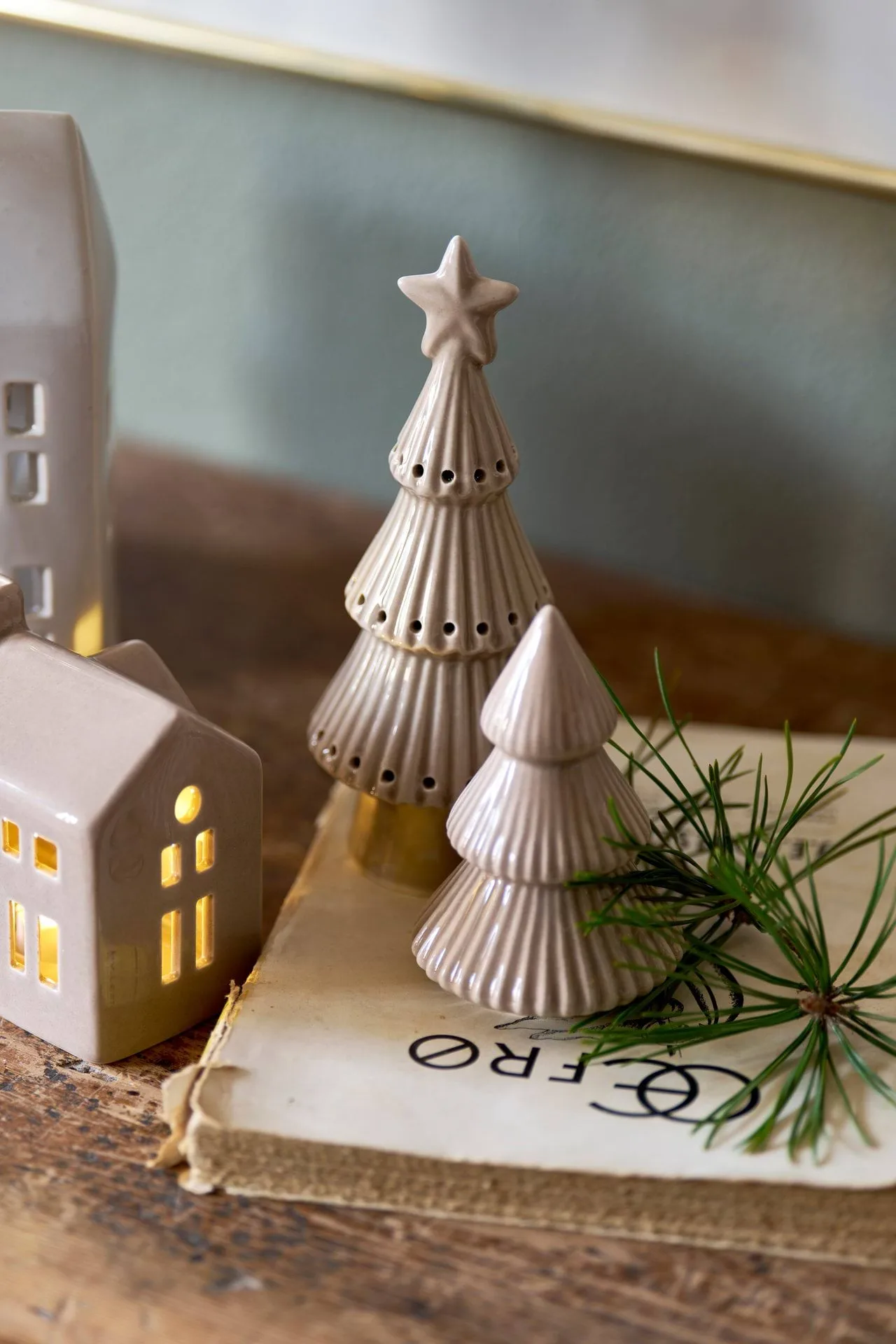 Mythel tree Dekorationsdetail, Beige, Ø6,5xH9,8 cm Lene Bjerre