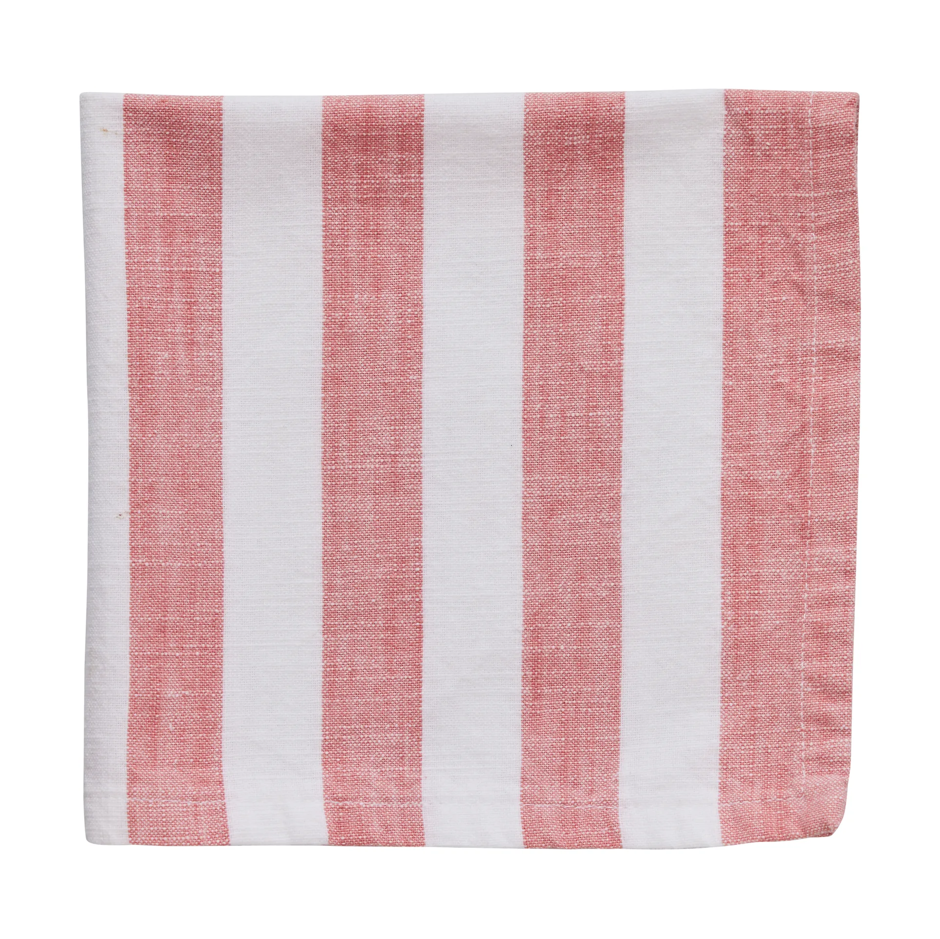 Olivia Baumwollserviette 40x40 cm, Off White-Dark Coral Lene Bjerre